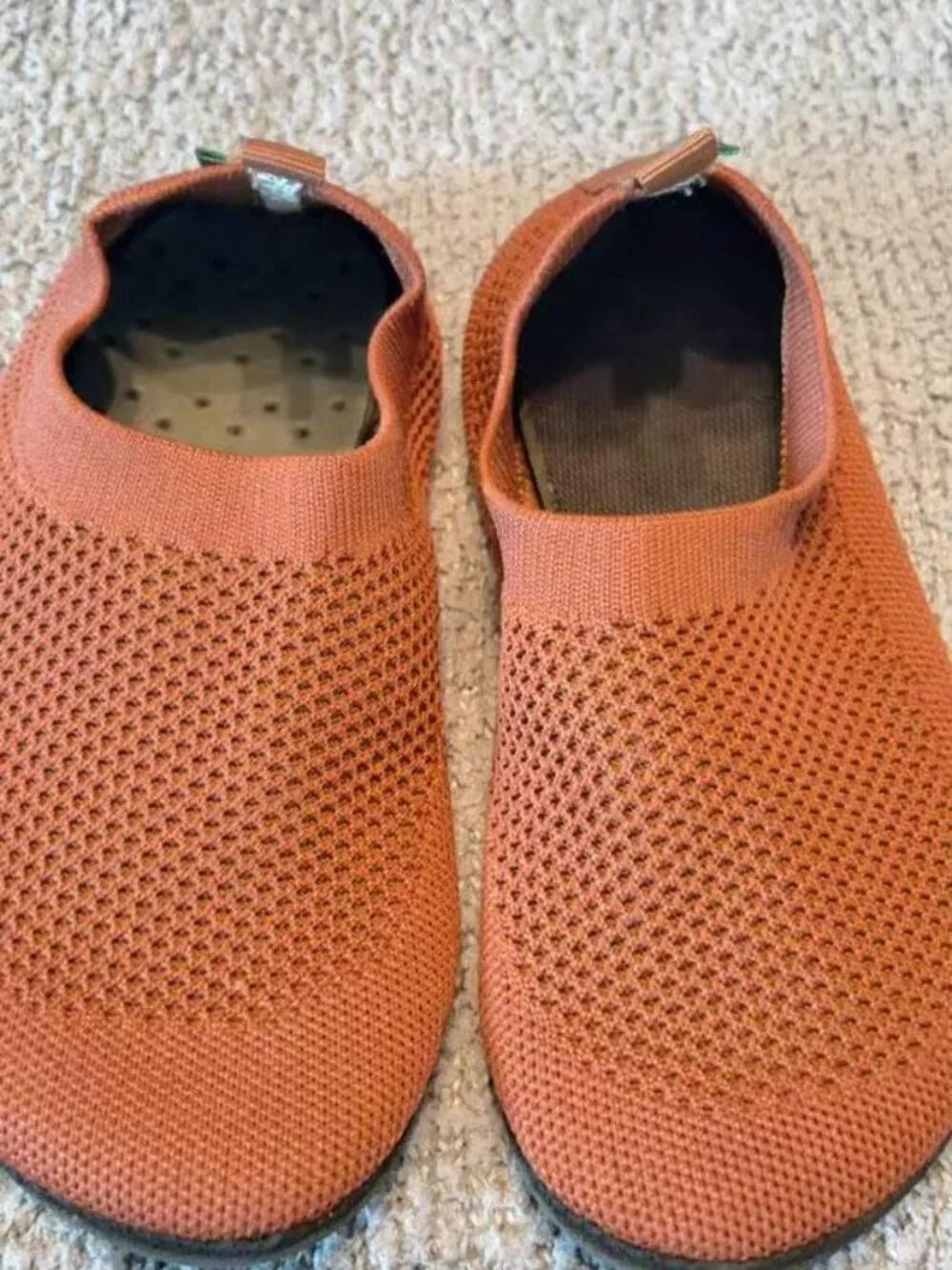 Saguaro Kids Barefoot Knit Shoes Orange Slip On Minimalist Size 12.5 13.5